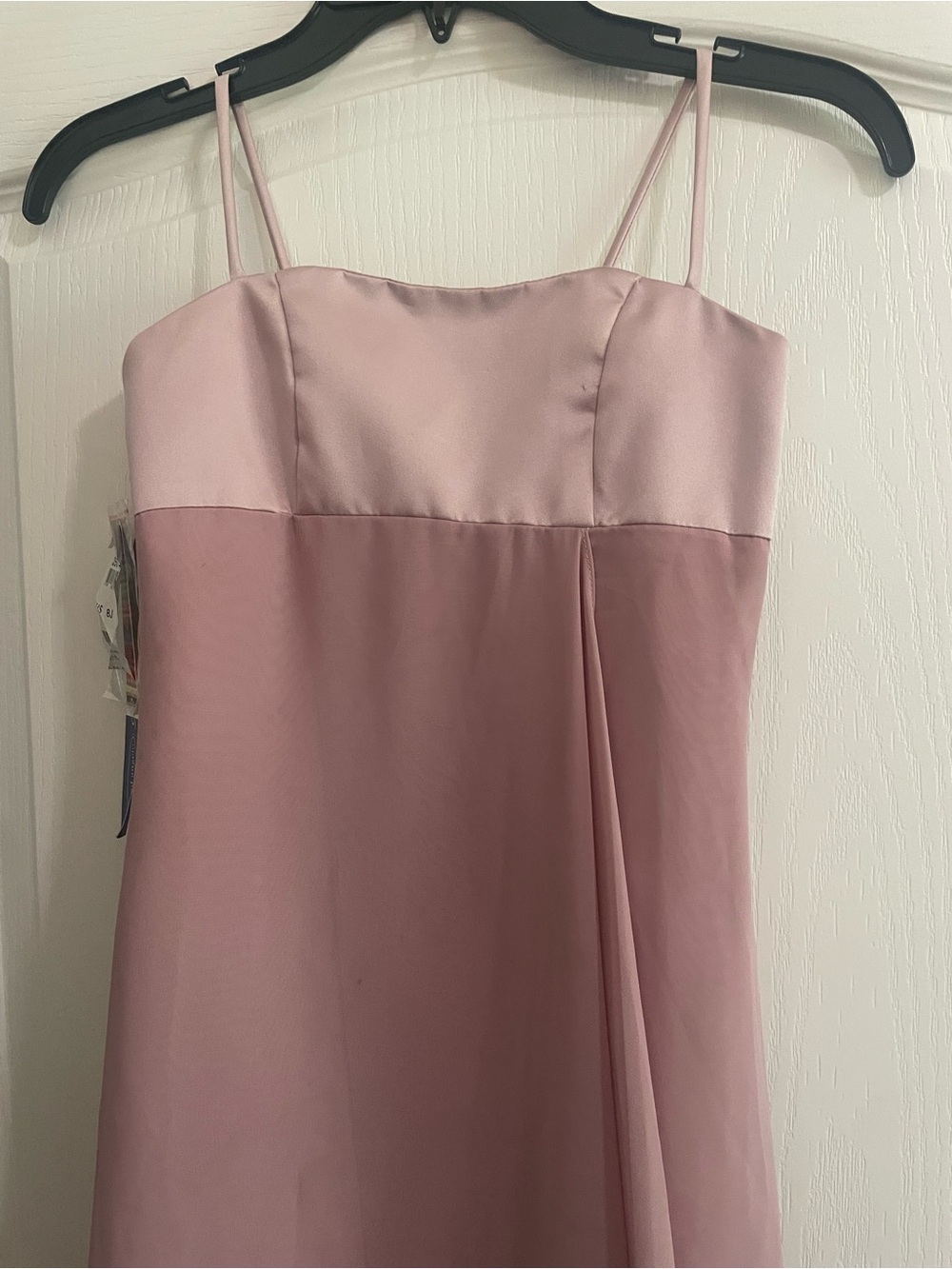 Alfred Angelo Blush Pink Strapless Satin Bodice Evening Dress